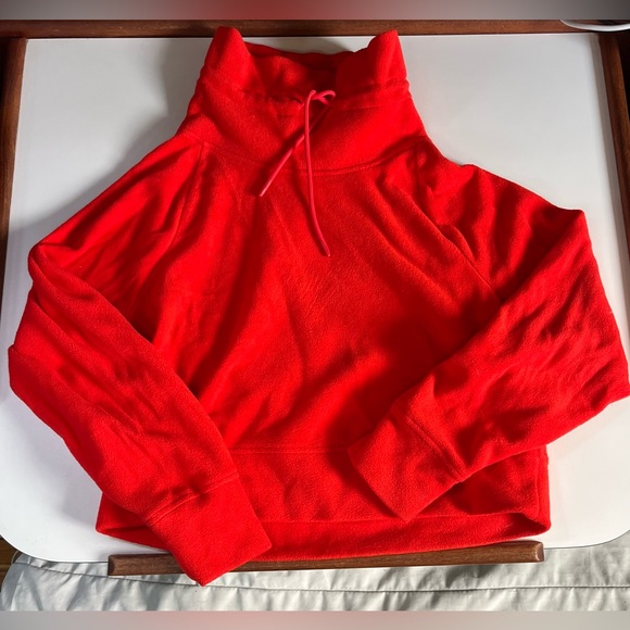 Old Navy Sweaters - Old Navy Red Fleece High Neck Turtleneck Pullover Sweatshirt